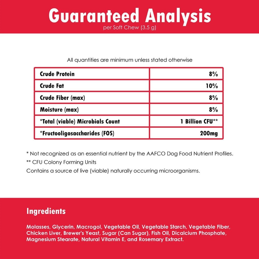 Proflora Probiotic Soft Chews for Dogs (60 Count)
