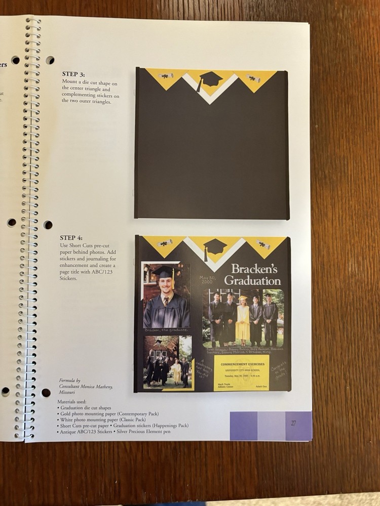 Creative Memories Fast Formulas Third Edition 72 Pgs Scrapbooking Layouts 2001