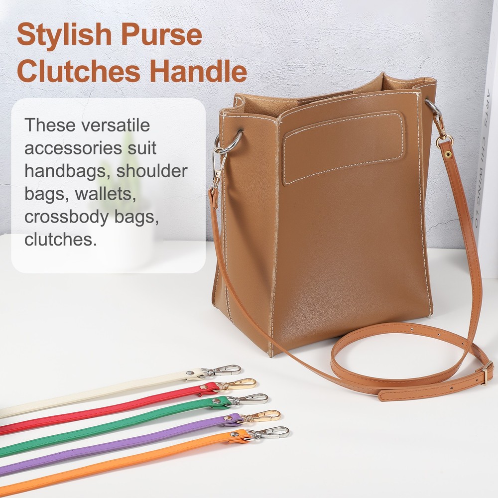 47" Adjustable PU Leather Purse Strap with Silver Hardware Cream