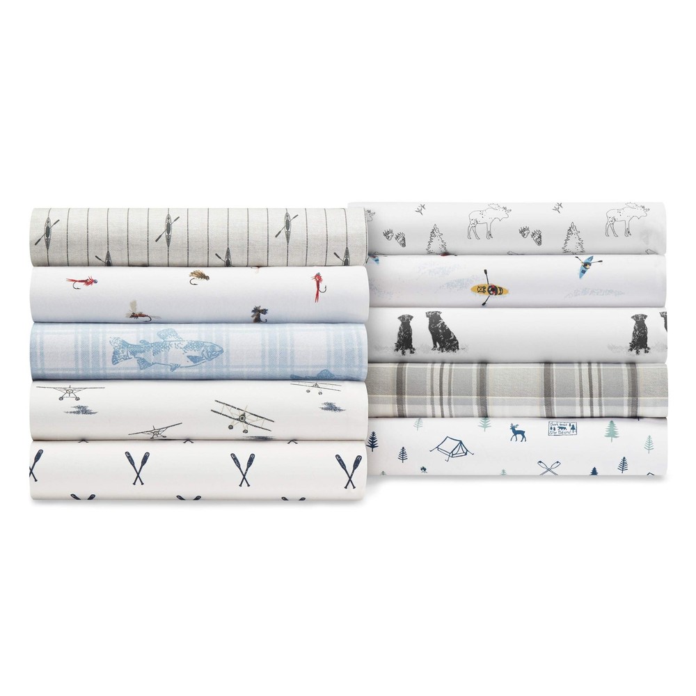 Eddie Bauer - Queen Sheets, Cotton Percale Bedding Set, Crisp & Cool Home Dec...