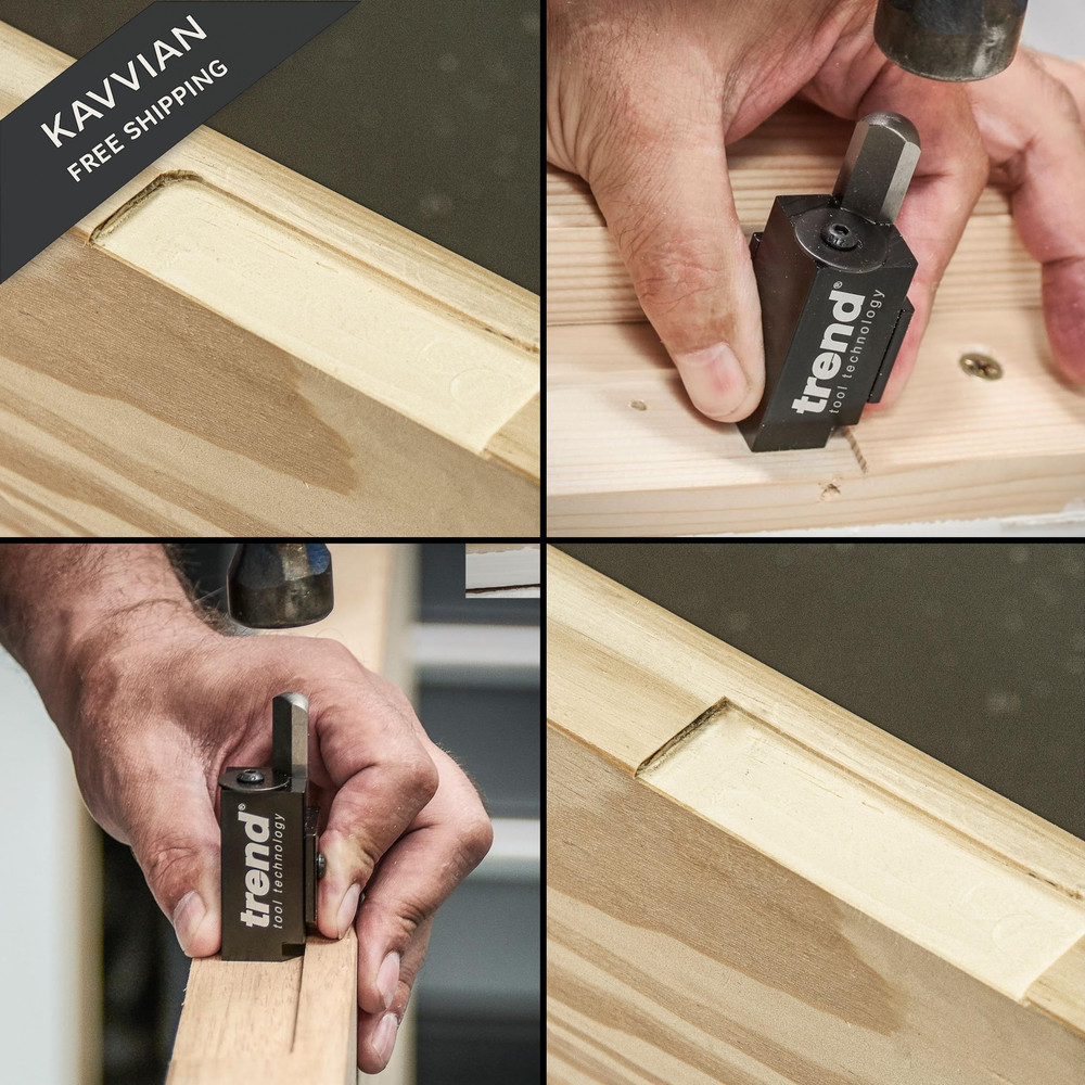 Trend Hinge Recess Squaring Corner Chisel, Quickly Square Up Rounded Small