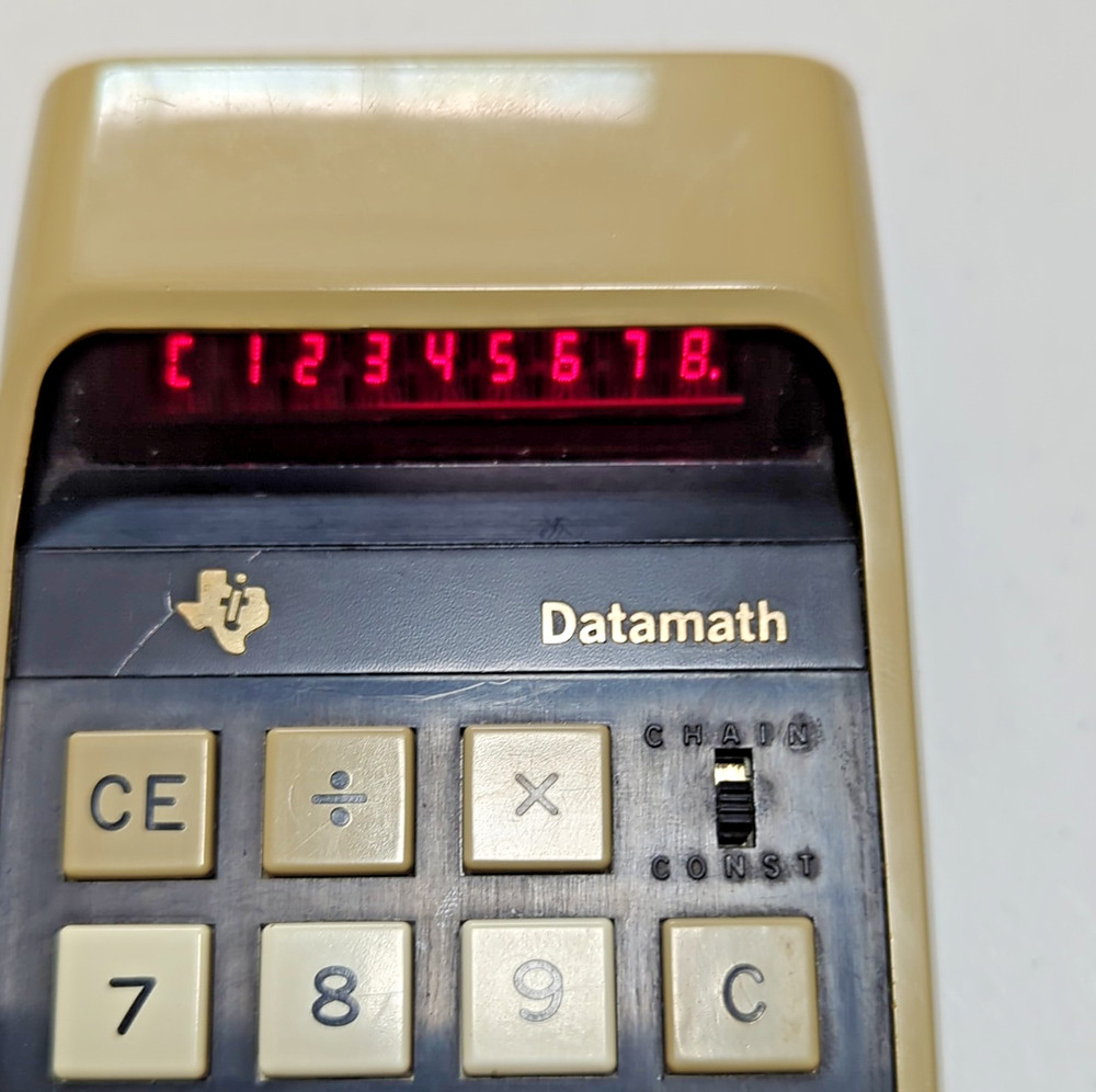Texas Instruments TI-2500 Datamath Vintage Calculator with Case