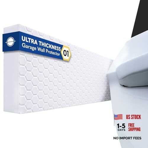 WP01 Garage Wall Protector Car Door Protector, Tool-Free, Designed 2 Pack White