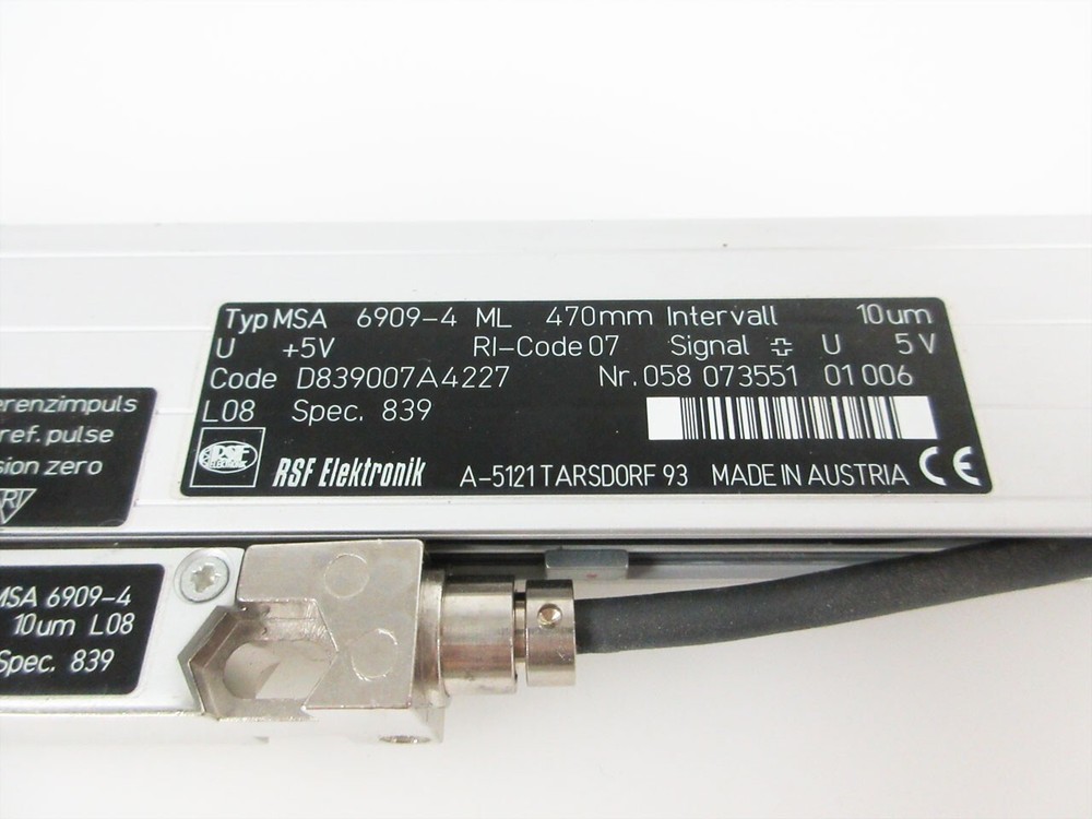 RSF ELEKTRONIK MSA 6909-4 ML 470mm SEALED LINEAR ENCODER 10 um 470 mm