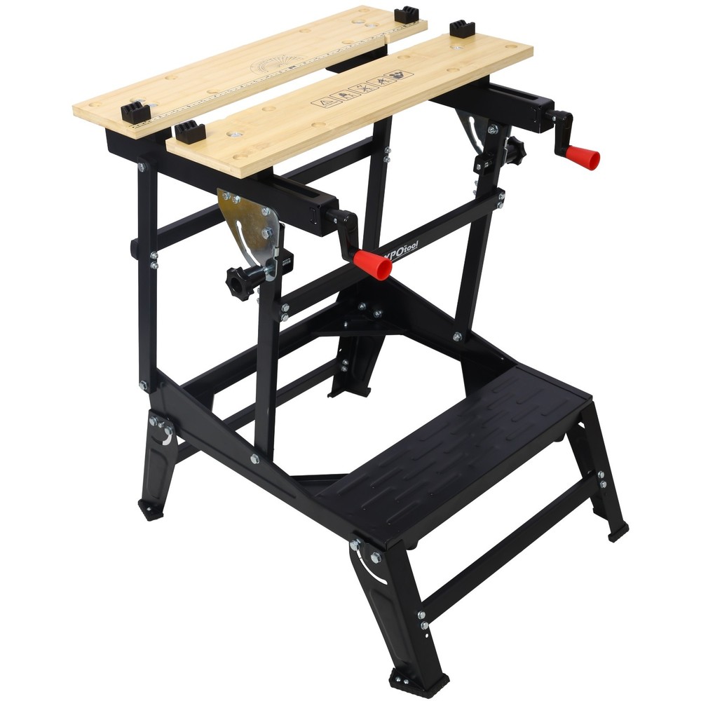 Multifunctional Portable Workbench 550LB Capacity Foldable Adjustable Clamping