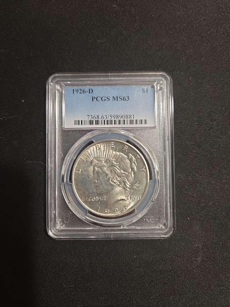 1926-D Peace Silver Dollar PCGS MS63