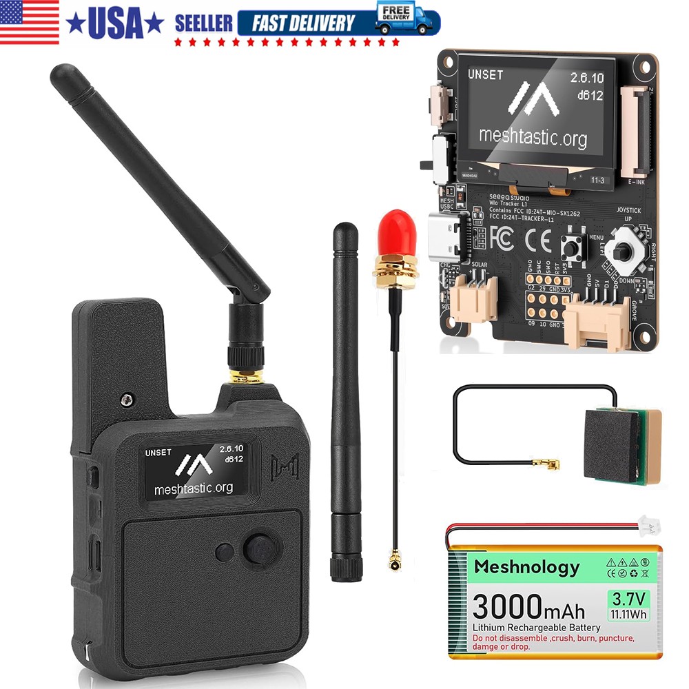 Wio Tracker L1 Bluetooth Board GPS Meshtastic Case Meshnology Node Kit +Battery