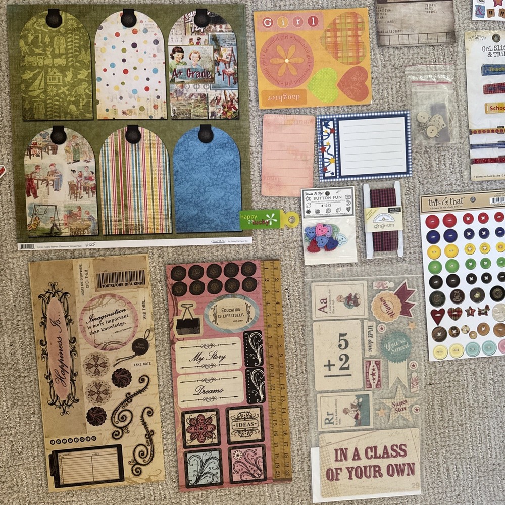 BACK TO SCHOOL Themed Embellishments Kit