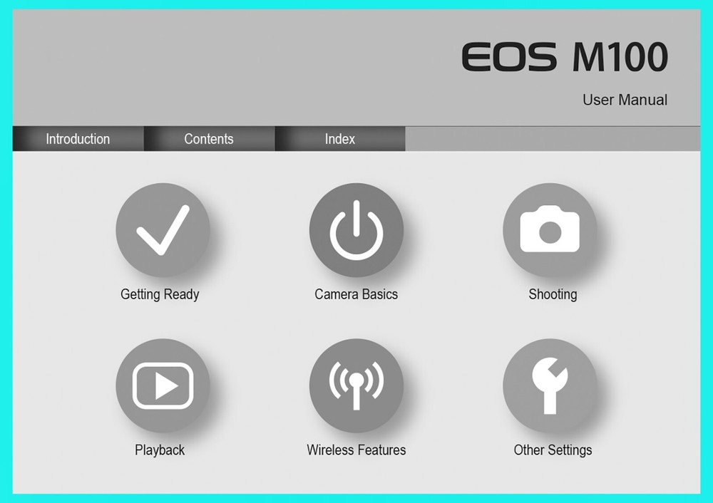 Canon EOS M100 Instruction Owners Manual Book