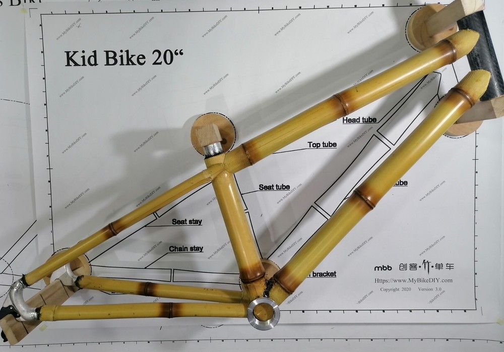Custom Bamboo Bicycle Frame Build Kit for Teens