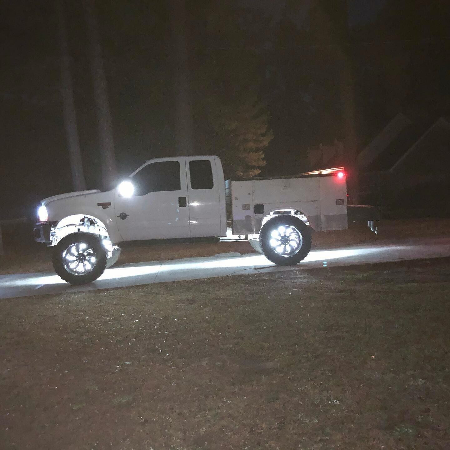 Set with (4) 17.5" QUAD ROW Strobes PURE WHITE Car Truck LED Wheel Rim Lights