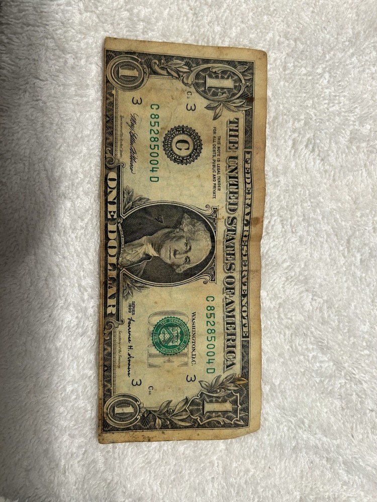 One Dollar Bill Error Note