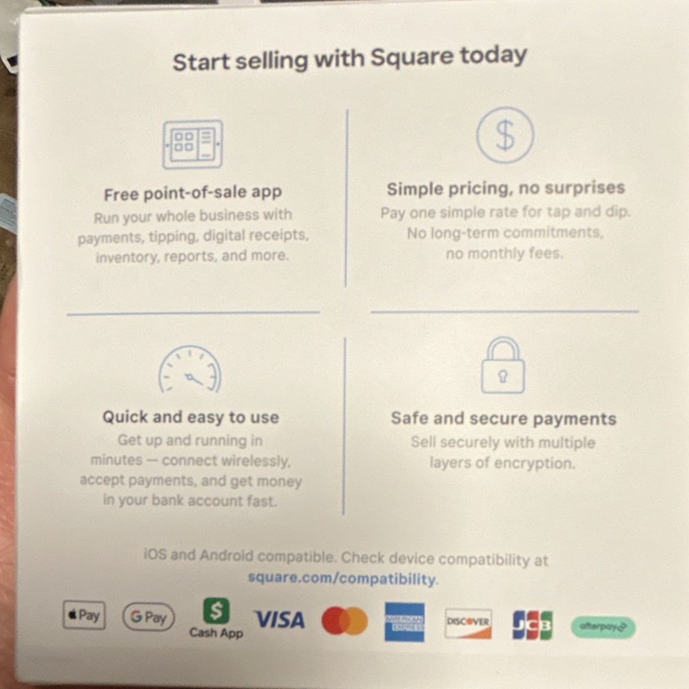 Square 2nd Generation Wireless Credit Card Reader for iPhone Android