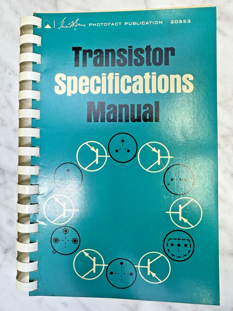 Howard Sams Transistor Specifications Manual 1967 Photofact Ring Bound