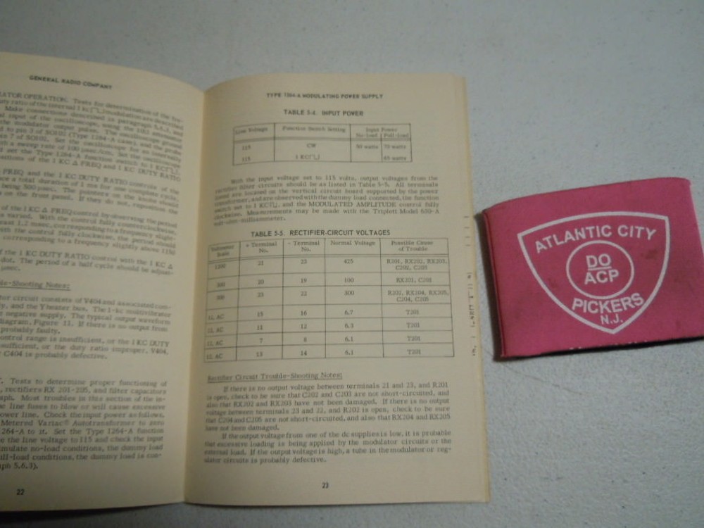 GENERAL RADIO TYPE 1264-A MODULATING POWER SUPPLY OPERATING INSTRUCTIONS