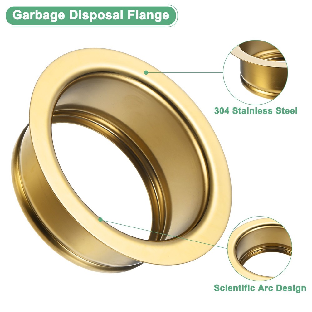 1-Pack Garbage Disposal Sink Flange for Garbage Disposal [Gold]