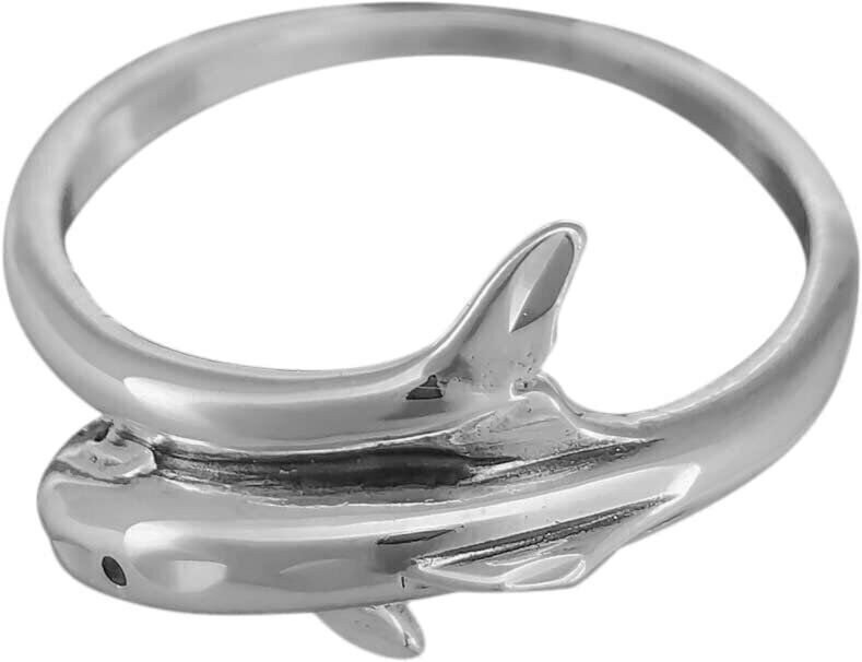 SIze 7 - Diamond Cut Wrapped Dolphin Ring