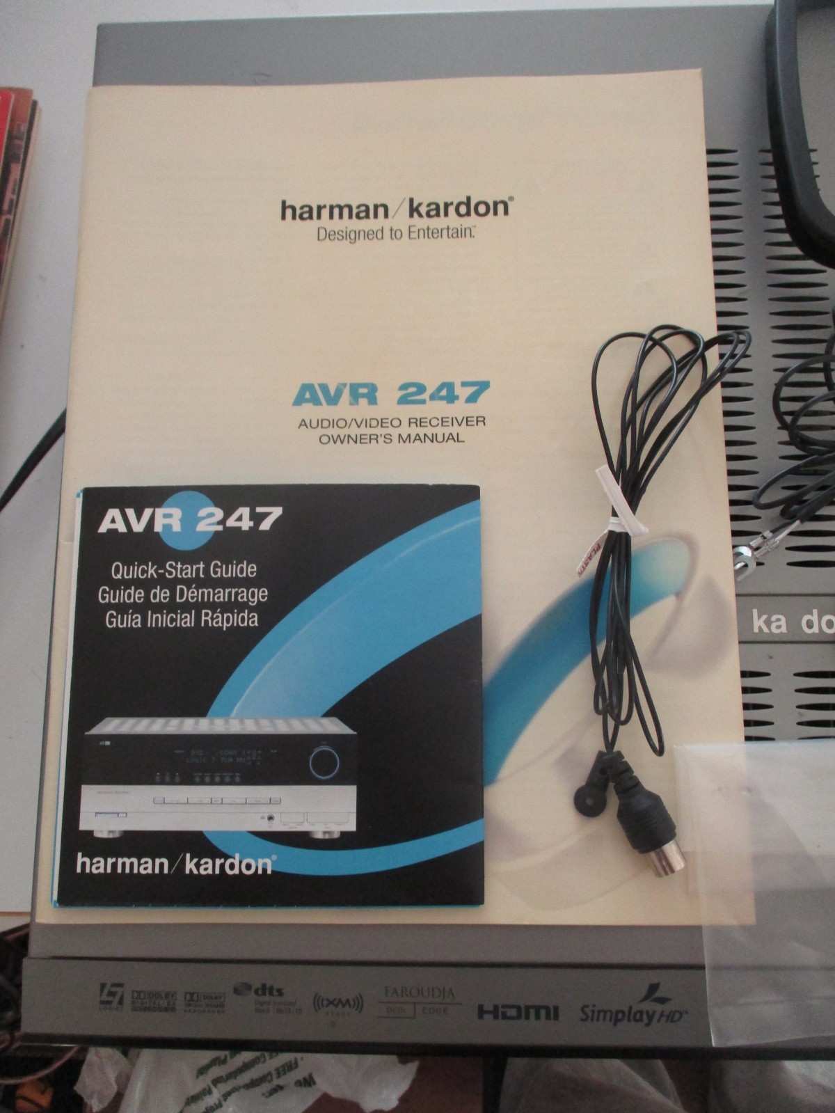 Harman Kardon AVR 247 7.1 Channel HDMI Home Theater Receiver; No Remote