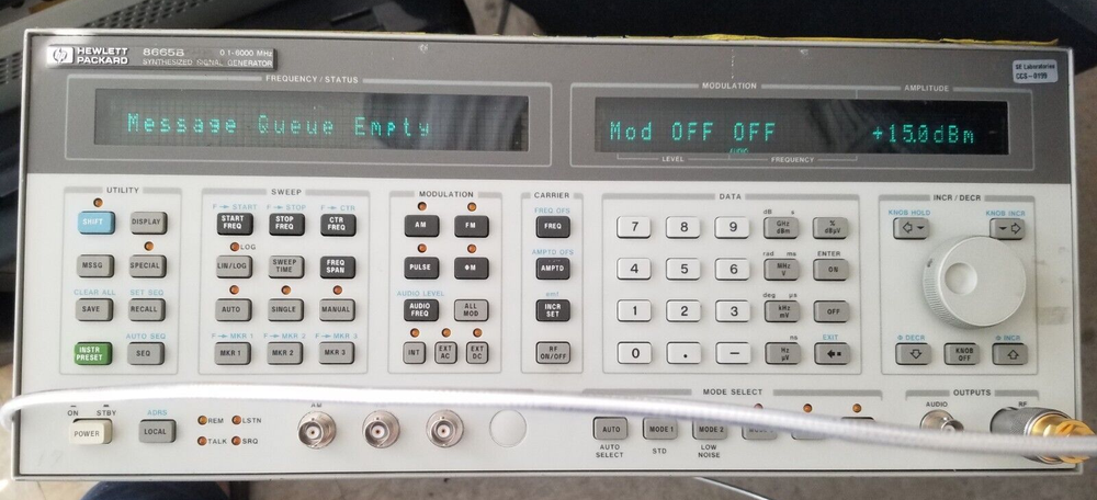 HP8665B RF Generator 6 GHZ NO ERRORS!!! AM/FM/Phase/Pulse/Sweep
