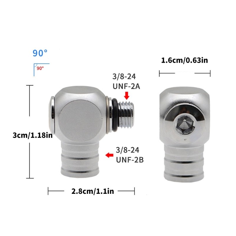 Durability Scubas Adapter 360 Swivels Function Seawater Resistant Diving