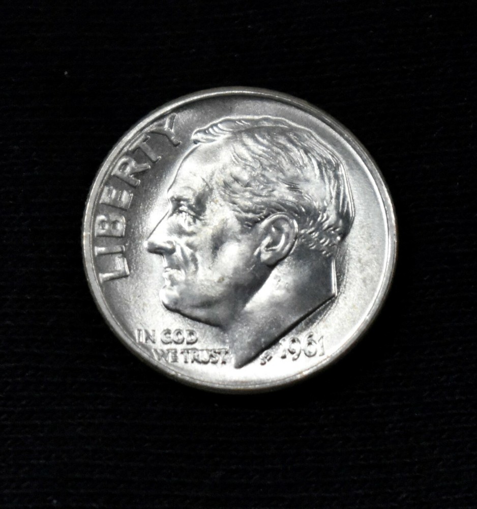 1961 P SILVER Roosevelt Dime 90% Silver B.U.