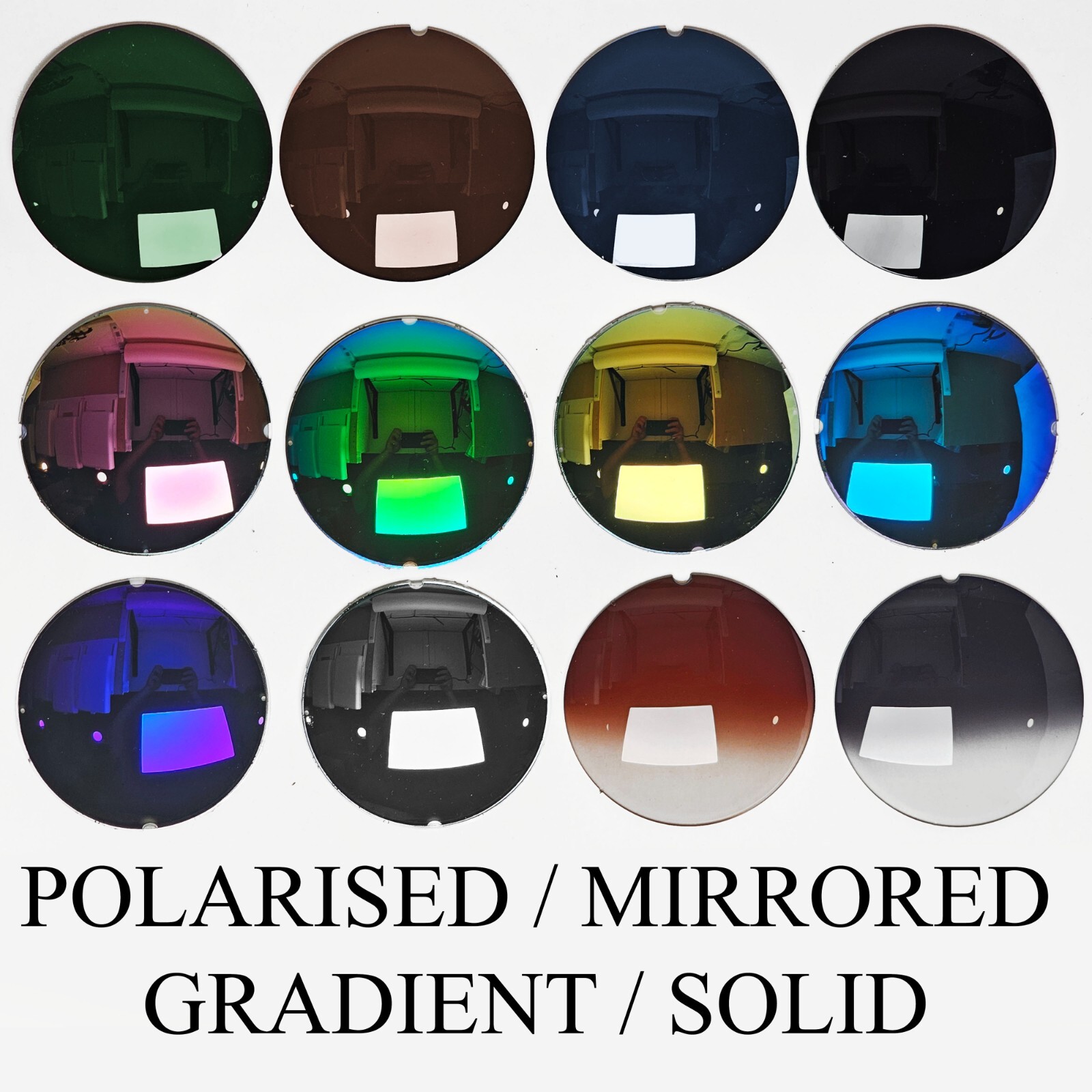 Sunglasses Lenses CR39 UV400 Plano Base 600 Diameter 76mm Thickness 1.8mm 1.499