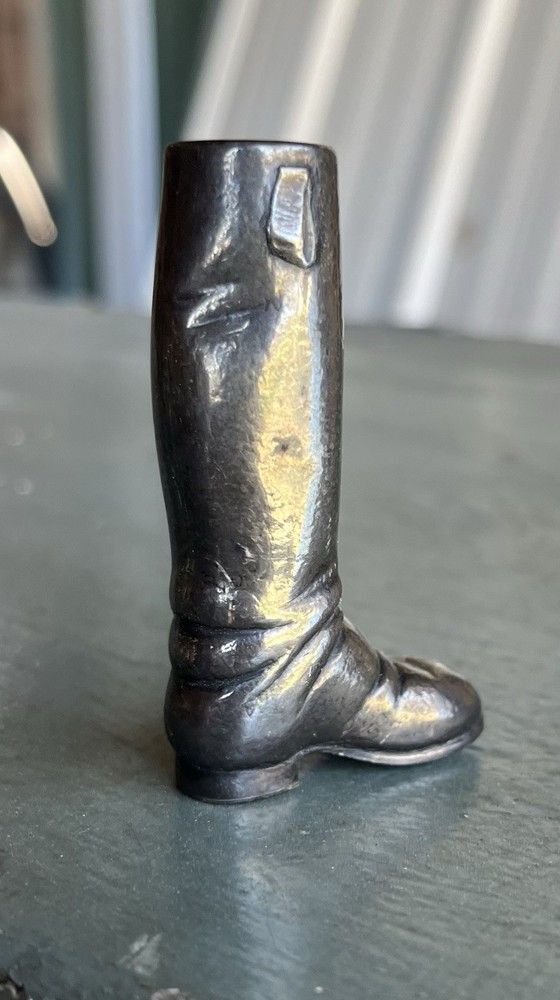 Small Antique Civil War Cavalry Sterling Silver Boot