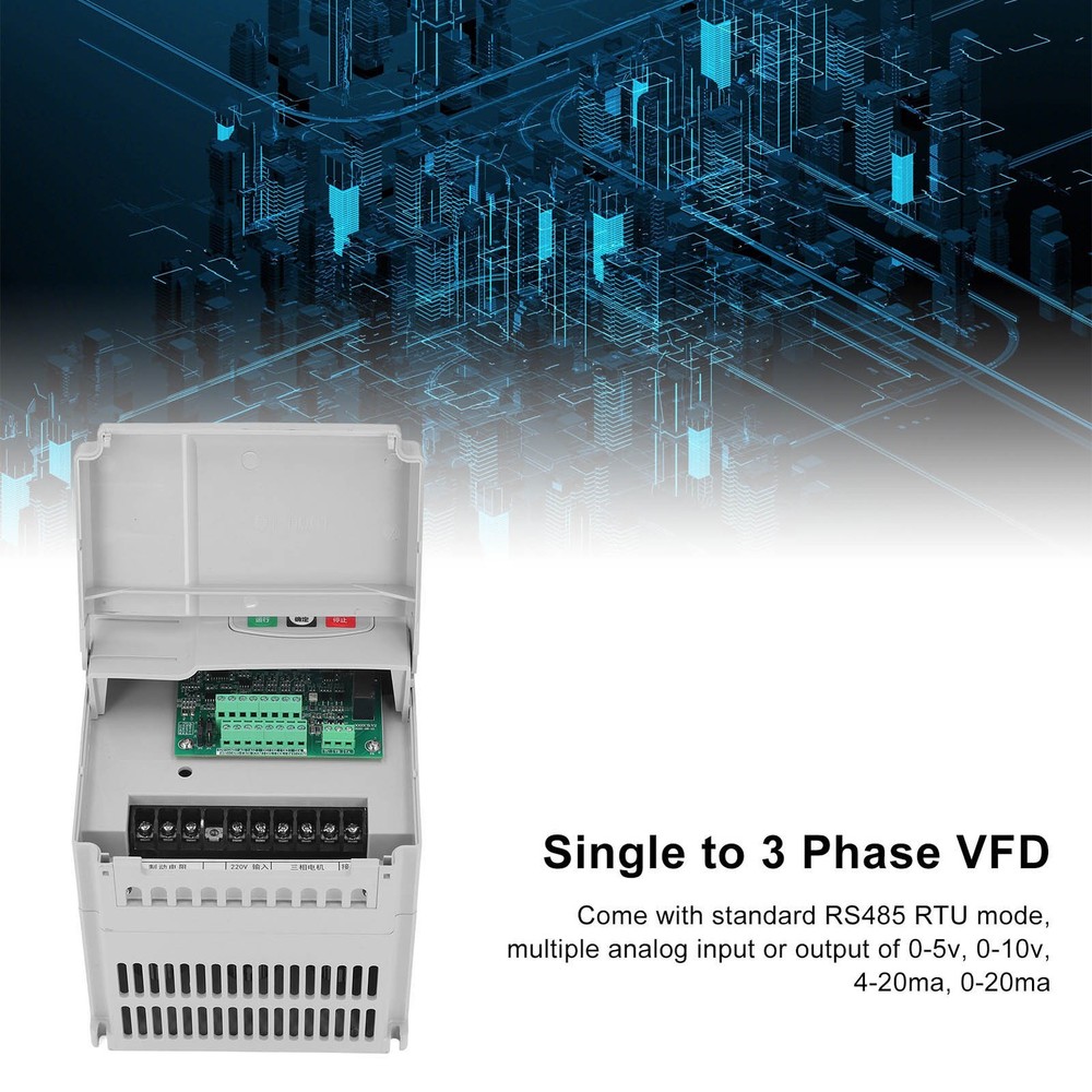 20A Variable Frequency Drive Universal VFD Single To 3 Phase 220-380V