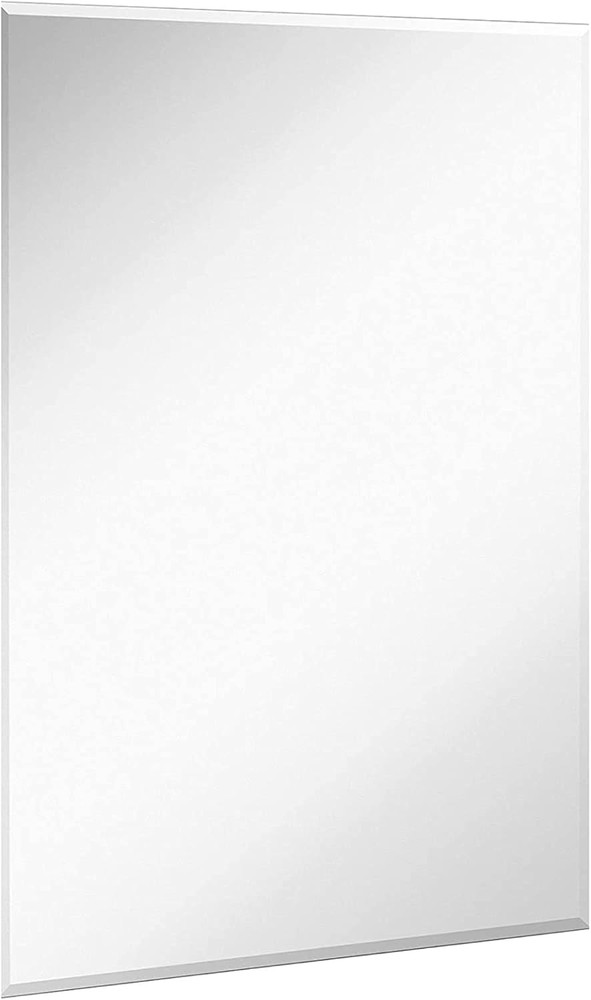 Large Frameless Rectangular Mirror - Polished Glass Vanity & Gym Mirror
