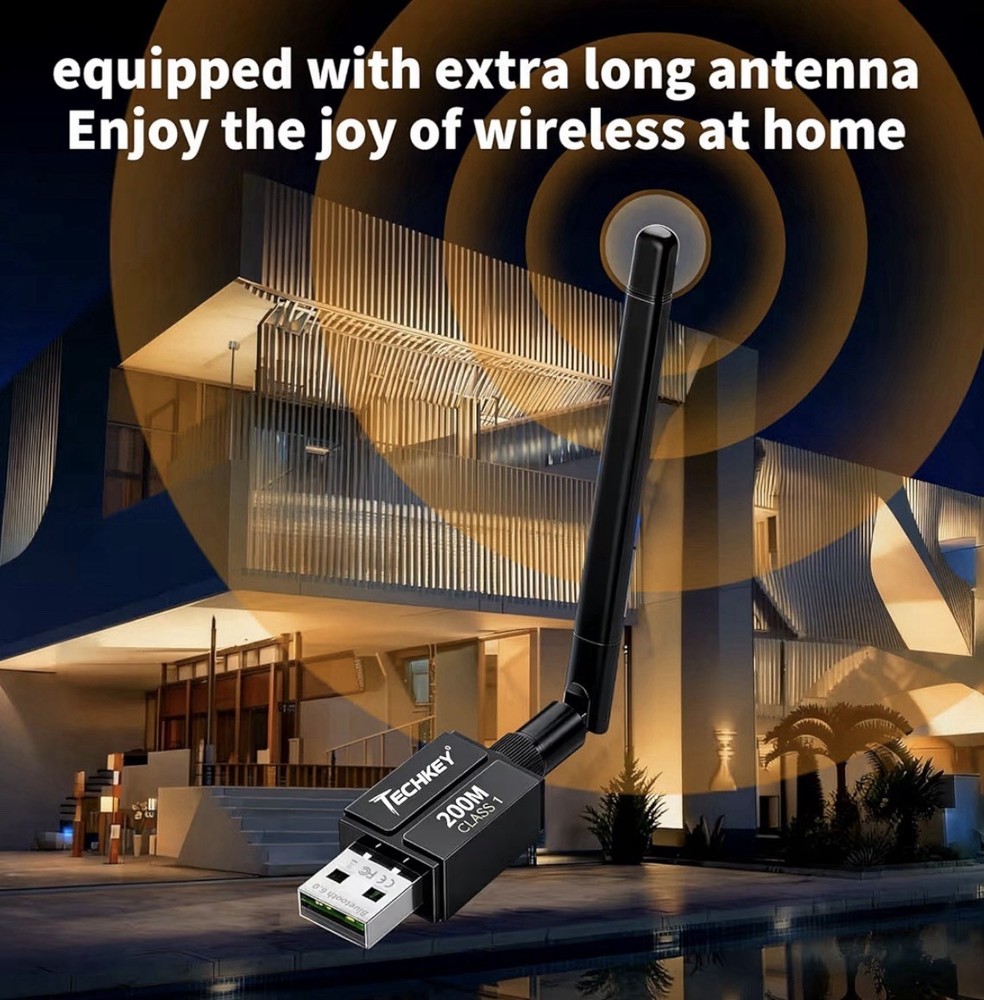 USB Bluetooth 5.4 Adapter for Desktop PC: Long Range 500FT Wireless Dongle with