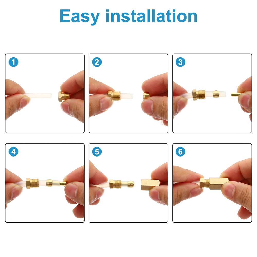 25Pcs Brass Compression Insert Compression Insert Tube Support for 1/2" OD Tube