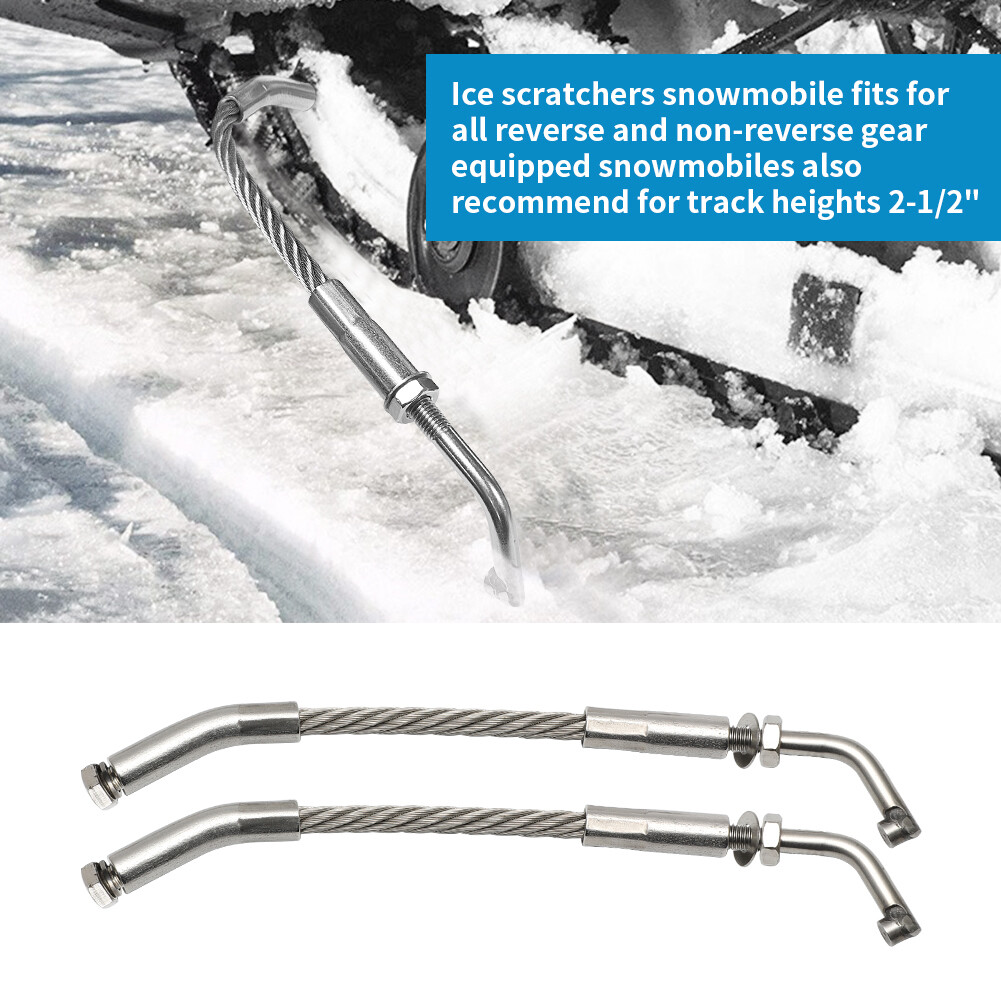 FOR SNOW ICE SCRATCHERS WITH CARBIDE TIPS SNOWMOBILE REVERSE COMPATIBLE SNOW