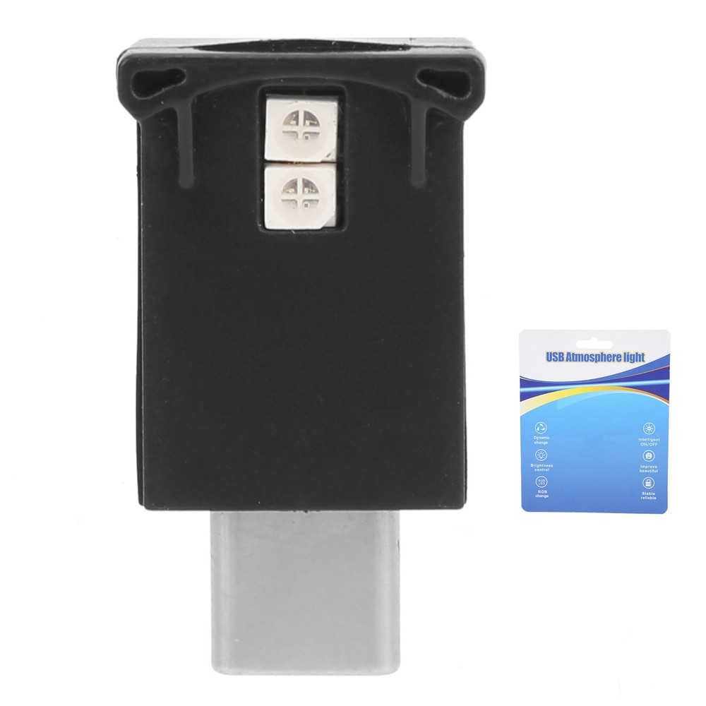 Type-C LED Ambient Light RGB Dynamic Gradient Adjustable Interior Lamp For PYVQ