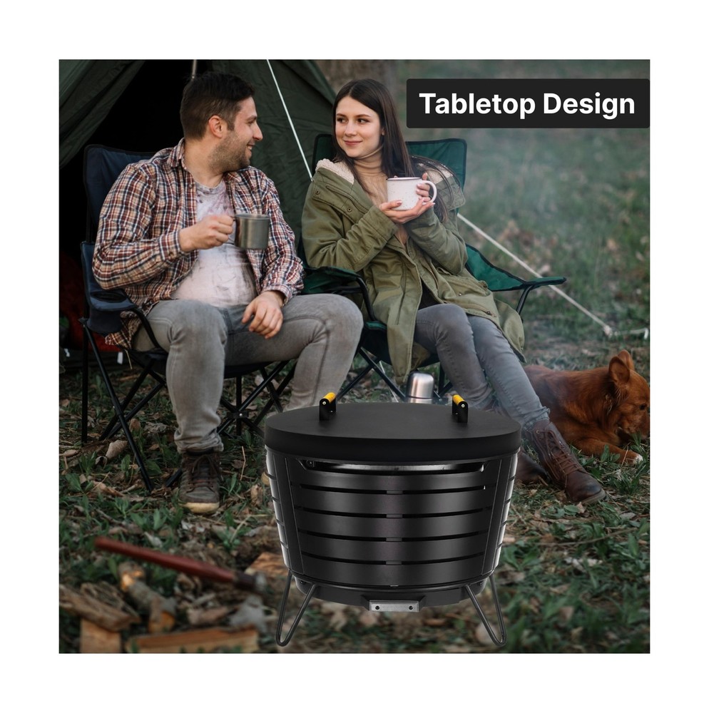 FEBTECH Firepit Lid Round 25.5 inch Compatible for 25" Smokeless Fire Pit - 1...