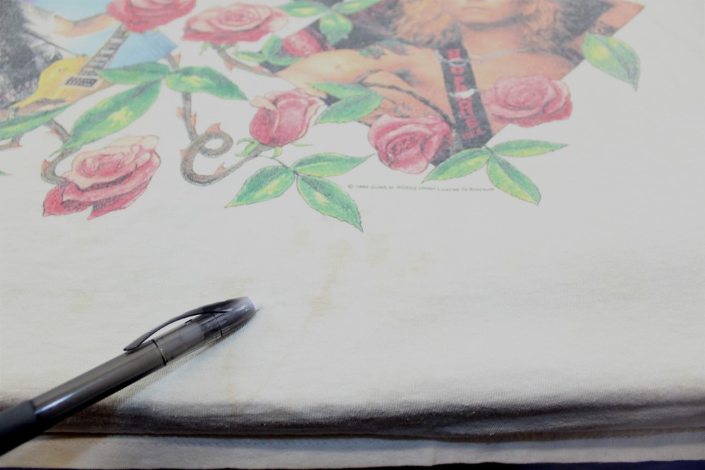 1993 Guns & Roses Skin & Bones World Tour T-Shirt Short Sleeve Off White SZ XL