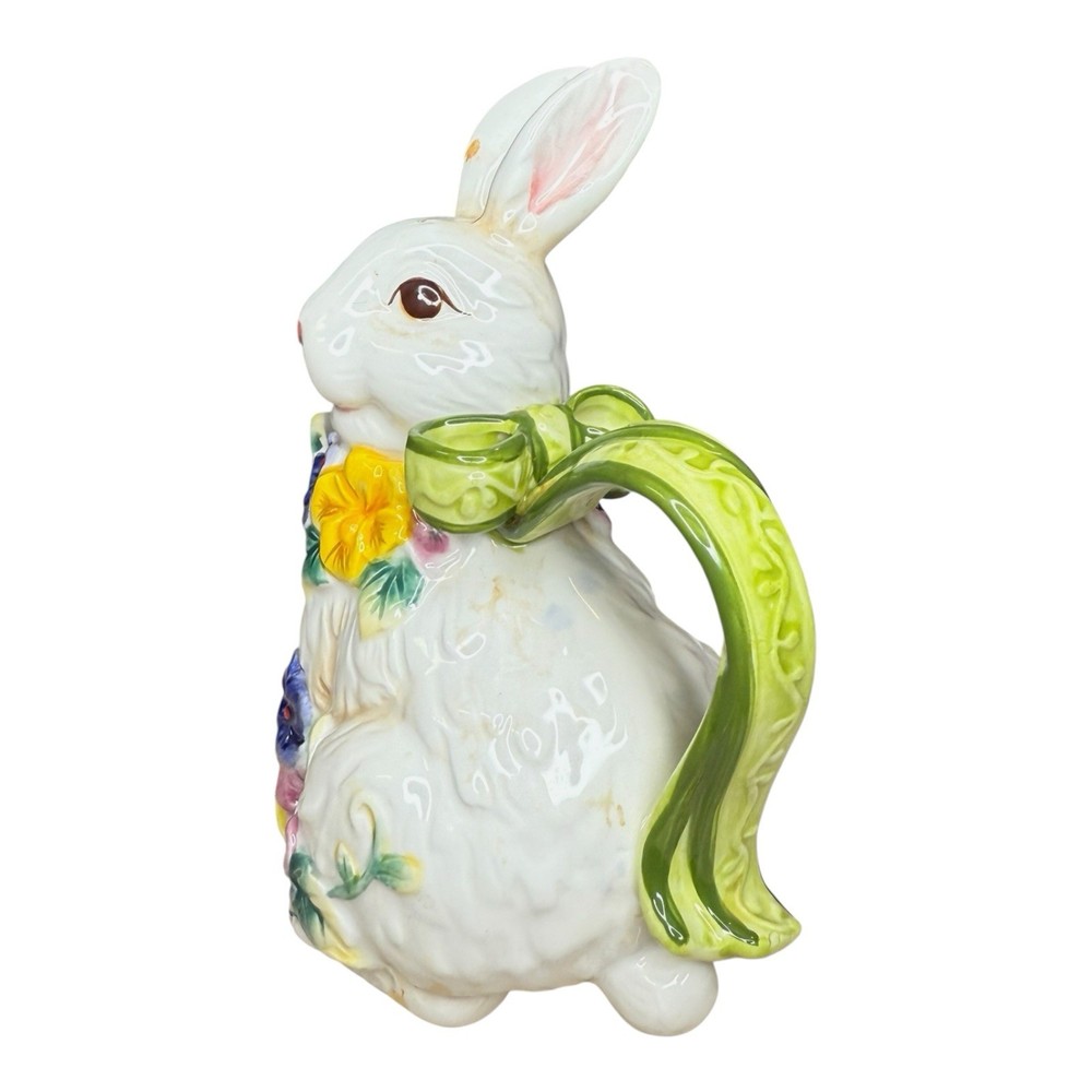 Corner Ruby Bunny Pitcher Creamer by The Bunny Collection - Easter Decor
