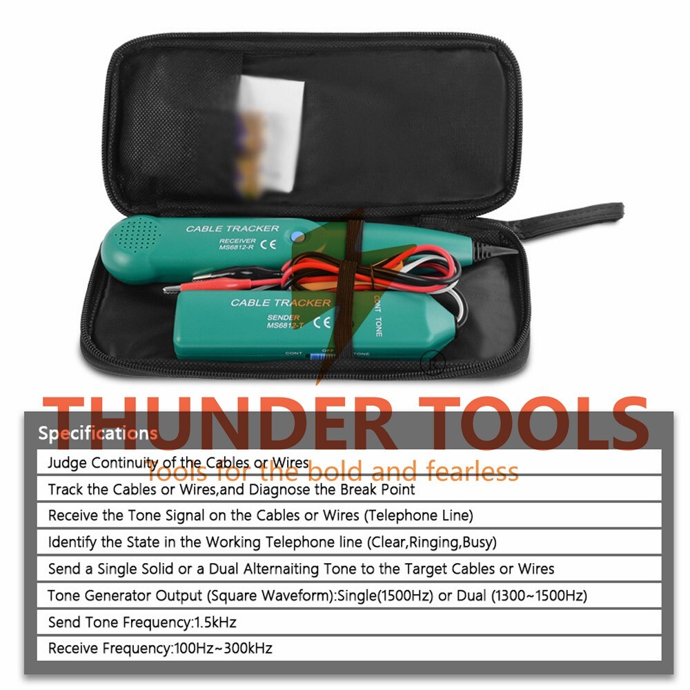 Thunder Tools MS6812 AntiInterference Cable Tester LAN Network Line Finder