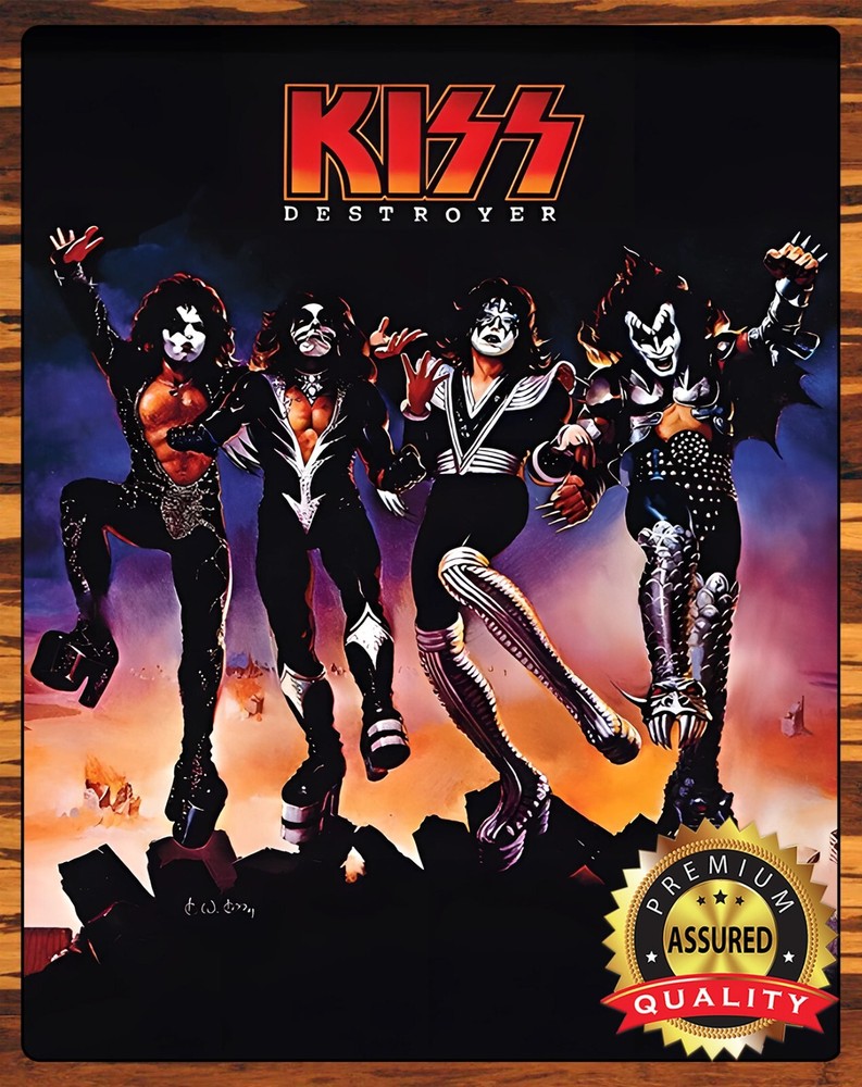 KISS - Destroyer - Paul, Gene, Ace, Peter - Metal Sign 11 x 14