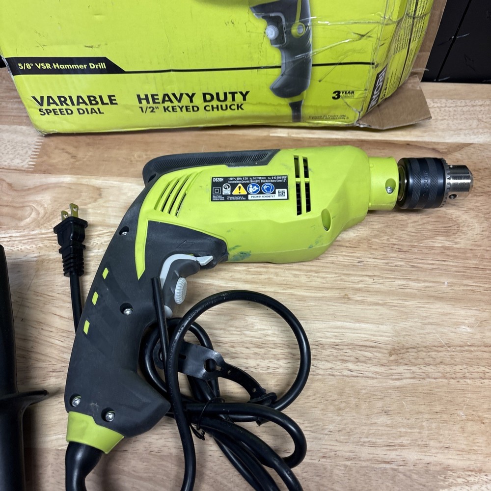 Ryobi D620H 5/8 inch Variable Speed Reversible Hammer Drill