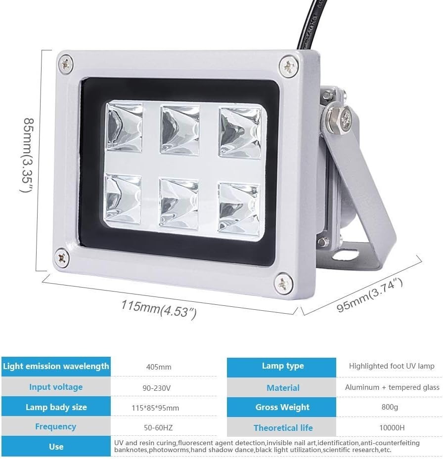 3D Printer UV Resin Curing Light with 360° Solar Turntable - Quick & Efficient