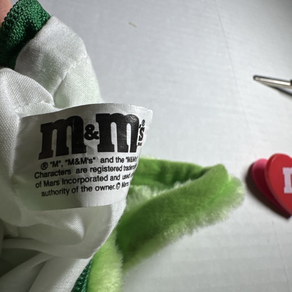M&Ms Ms Green Plush Bag with accessories ￼