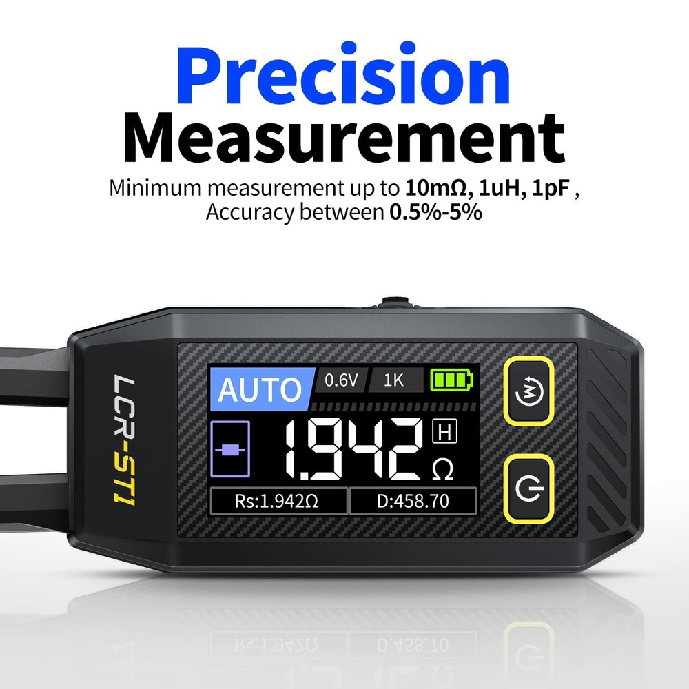 Mini LCR Meter Tweezer 10KHz Smart Tester with Auto Component Recognition