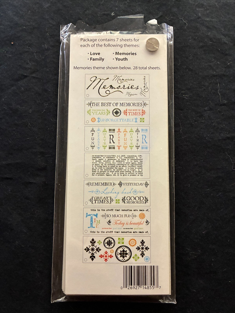 CREATIVE IMAGINATIONS ASSORTED SWATCH BOOK IMPRESS-ONS