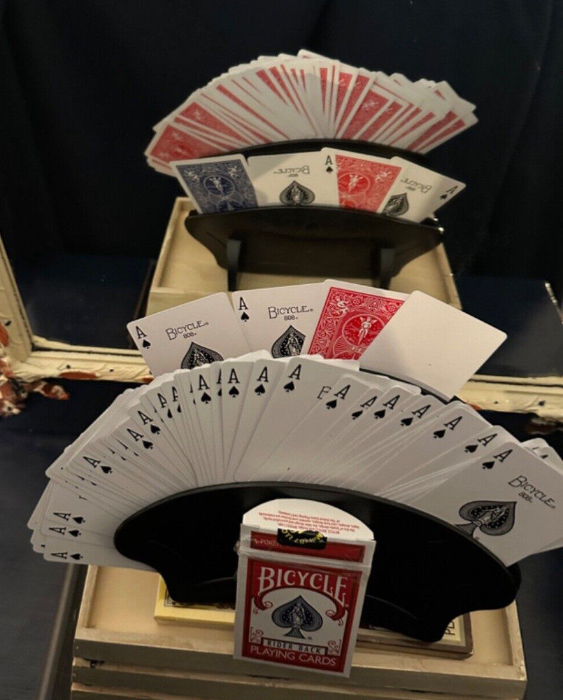 Bicycle 1 Deck One Way ACE SPADE Red Force Playing Same + 4 Gaff Magic Cards