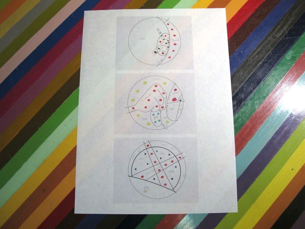 vtg graffiti art show print - working process transparency worksheet circle v5