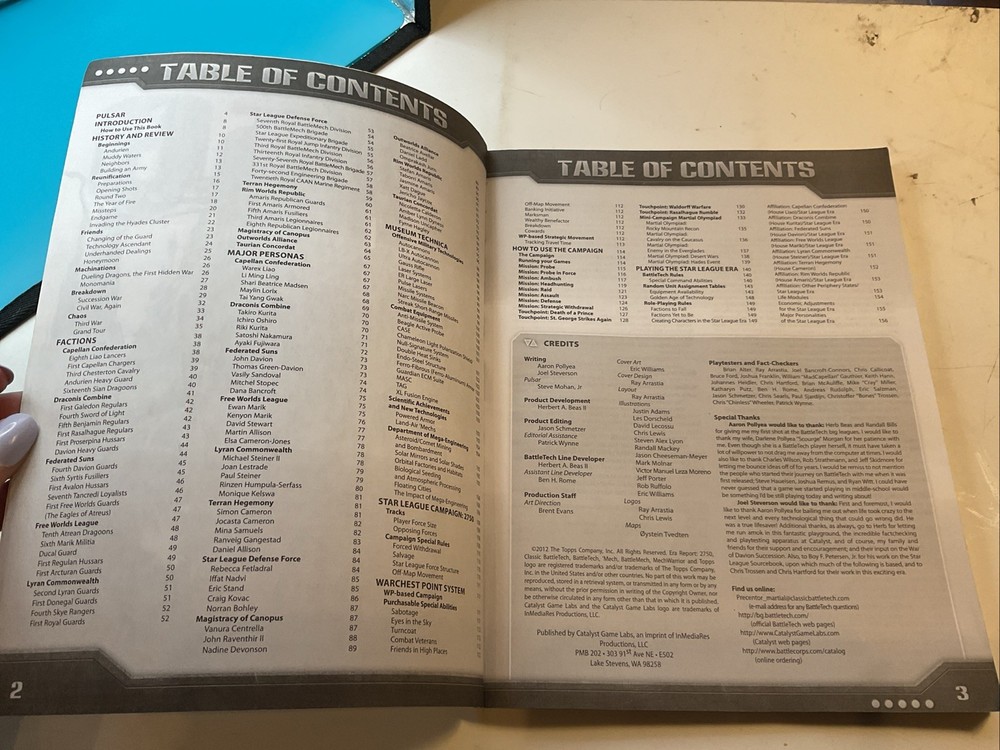 2012 X BattleTech 35222: Era Report 2750 Sourcebook OOP Catalyst - VG