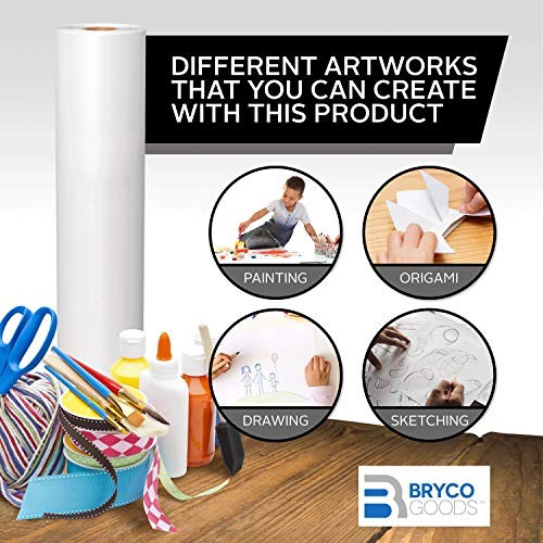 White Kraft Paper Roll 18" 100ft Packing Painting Drawing Banner Bulletin Board