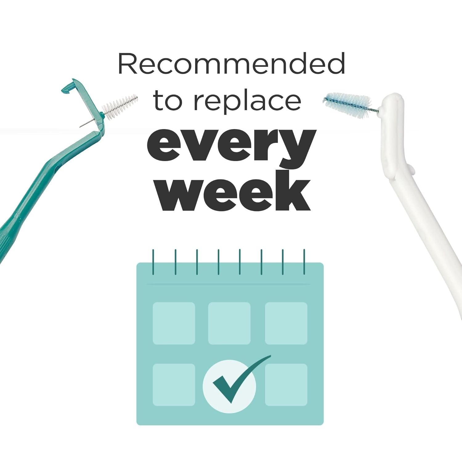 GUM Proxabrush Go Betweens Wide Dental Brush Refills 8 Count Pack of 6