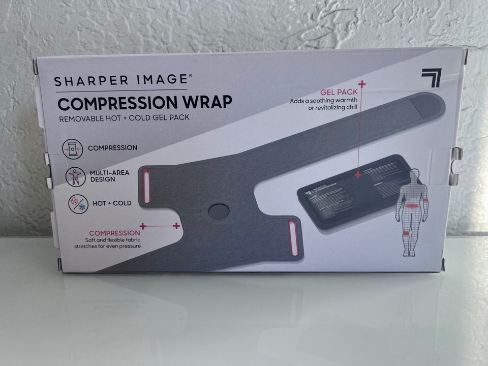 Sharper Image Compression Wrap with Removable Hot/Cold Gel Pack, Adjustable