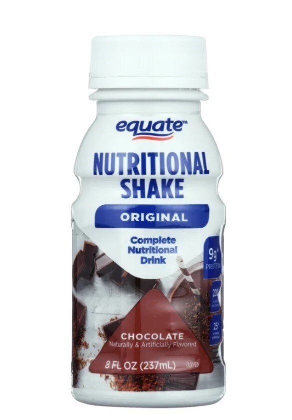 Equate Original Nutritional Shake, Chocolate, 8 fl oz, 6-Pack